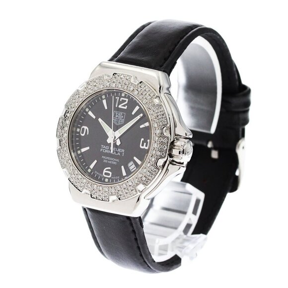 TAG HEUER Formula 1 WAC1214-0 diamond bezel date black Dial Quartz Ladies_871489 - Picture 2 of 6